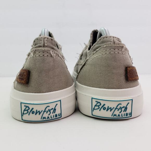 Blowfish Malibu Marley Womens Sz 8 Khaki Green Canvas Distress Low Sneaker Shoes - Picture 7 of 12